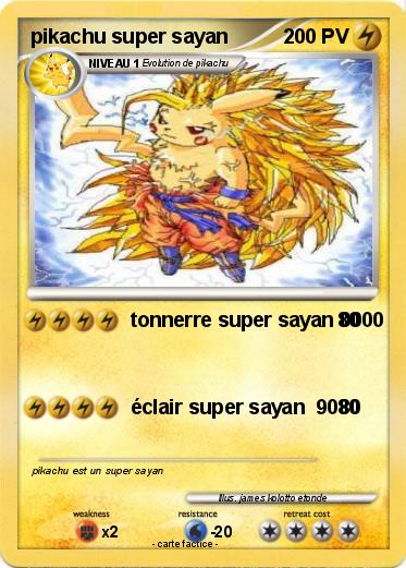 Pokemon pikachu super sayan