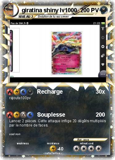 Pokemon giratina shiny lv1000