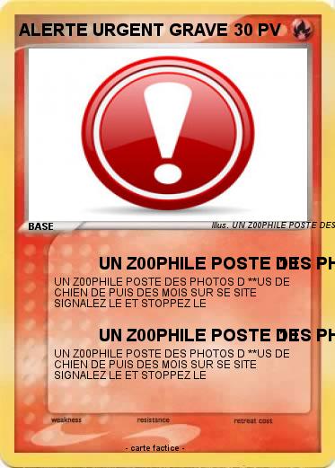 Pokemon ALERTE URGENT GRAVE