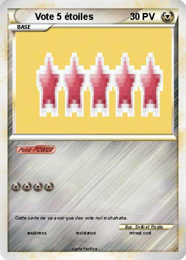 Pokemon Vote 5 étoiles