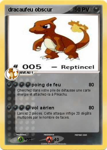 Pokemon dracaufeu obscur
