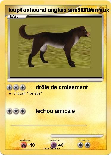 Pokemon loup/foxhound anglais sims 3 animaux & cie