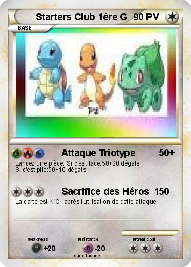 Pokemon Starters Club 1ère G