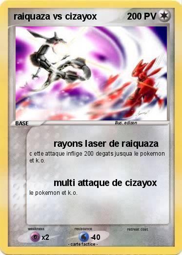 Pokemon raiquaza vs cizayox