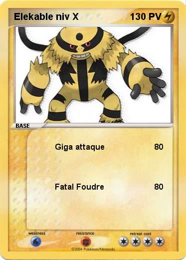 Pokemon Elekable niv X
