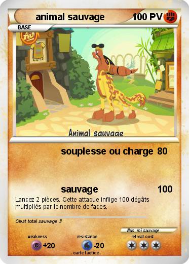 Pokemon animal sauvage