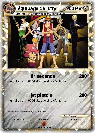 Pokemon équipage de luffy
