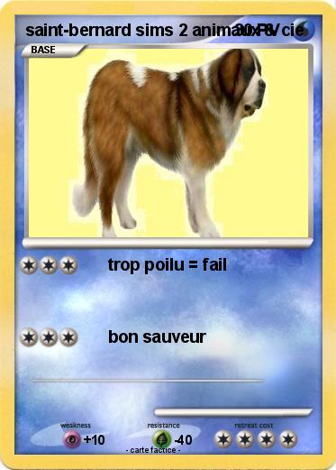 Pokemon saint-bernard sims 2 animaux & cie