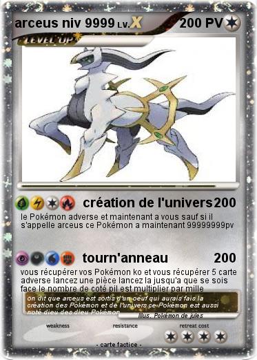 Pokemon arceus niv 9999
