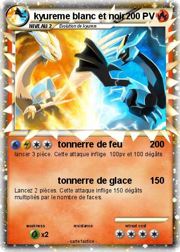Pokemon kyureme blanc et noir