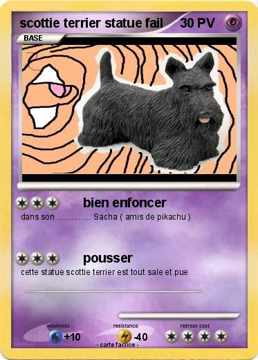Pokemon scottie terrier statue fail