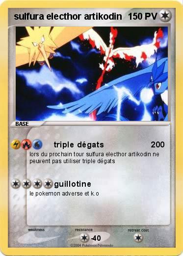 Pokemon sulfura electhor artikodin