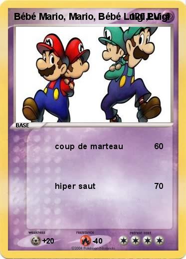 Pokemon Bébé Mario, Mario, Bébé Luigi,Luigi