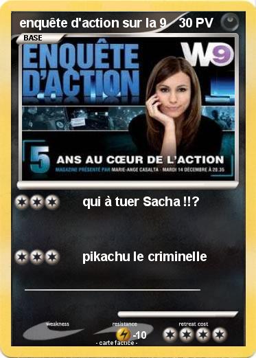 Pokemon enquête d'action sur la 9