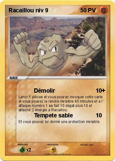 Pokemon Racaillou niv 9