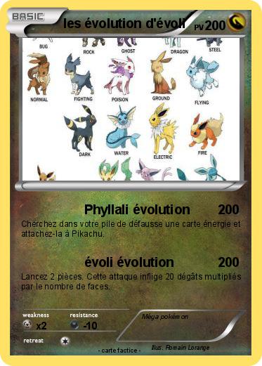 Pokemon les évolution d'évoli