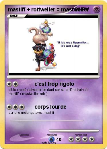 Pokemon mastiff + rottweiler = mastweiler