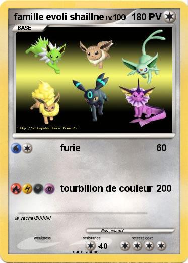 Pokemon famille evoli shaillne