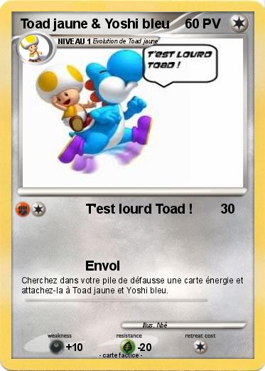 Pokemon Toad jaune & Yoshi bleu