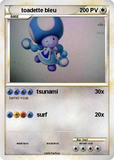 Pokemon toadette bleu