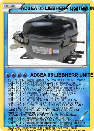 Pokemon ADSEA 05 LIEBHERR UNITÉ A INTERNAT IME MAROC
