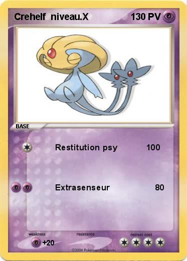 Pokemon Crehelf  niveau.X