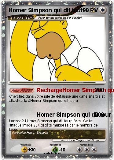 Pokemon Homer Simpson qui dit tour