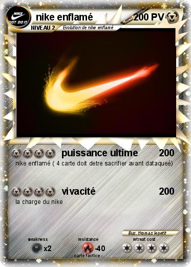 Pokemon nike enflamé
