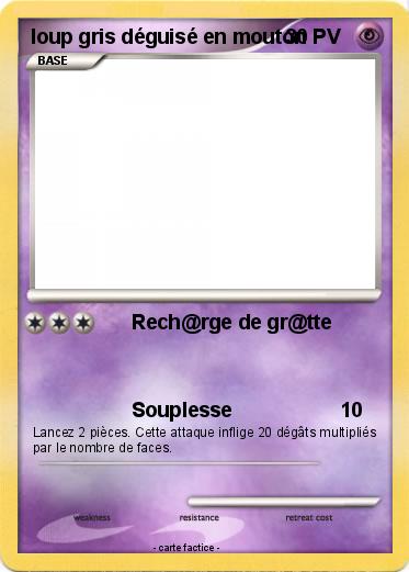 Pokemon loup gris déguisé en mouton