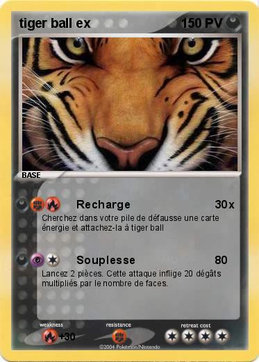 Pokemon tiger ball ex