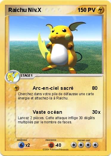 Pokemon Raichu Niv.X