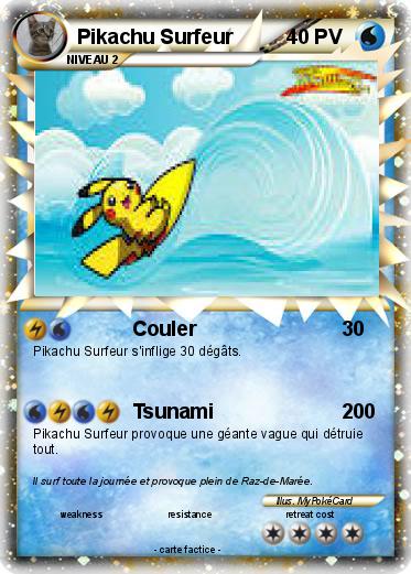 Pokemon Pikachu Surfeur