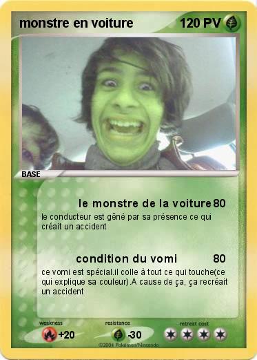 Pokemon monstre en voiture 