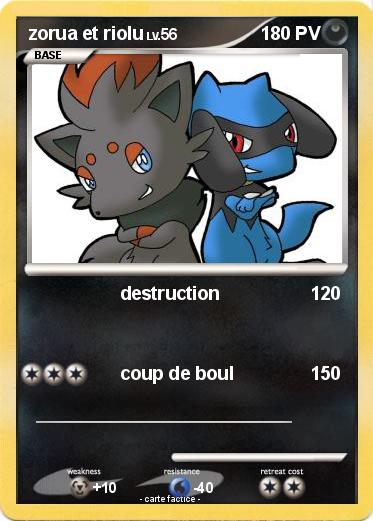 Pokemon zorua et riolu