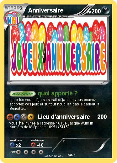 Pokemon Anniversaire