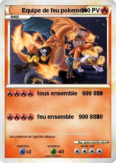 Pokemon Equipe de feu pokemon