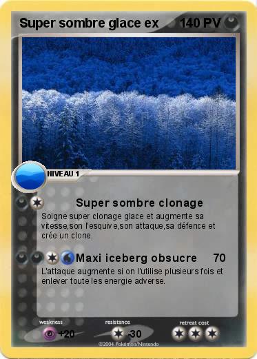 Pokemon Super sombre glace ex