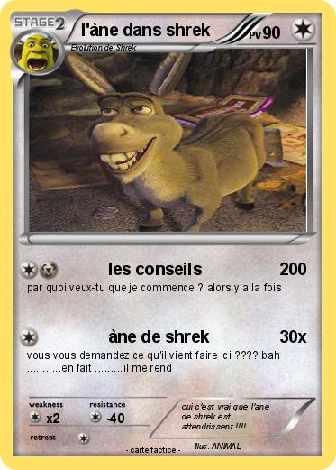 Pokemon l'àne dans shrek
