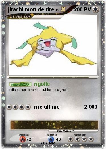 Pokemon jirachi mort de rire