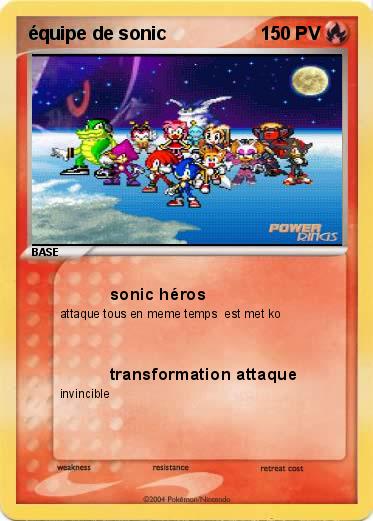 Pokemon équipe de sonic