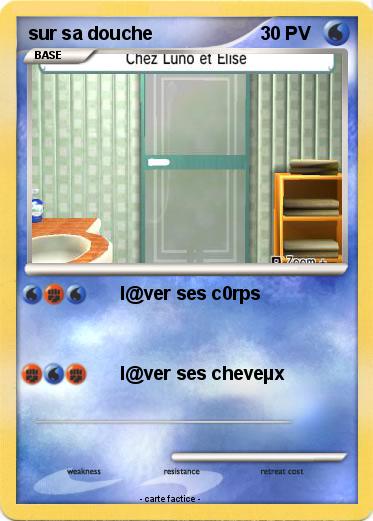 Pokemon sur sa douche