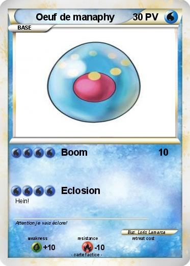 Pokemon Oeuf de manaphy