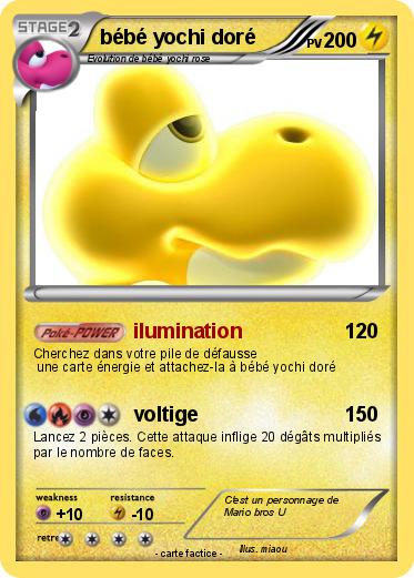 Pokemon bébé yochi doré