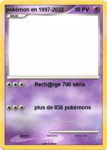 Pokemon pokémon en 1997-2022