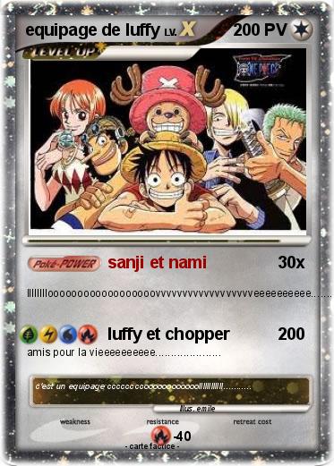 Pokemon equipage de luffy