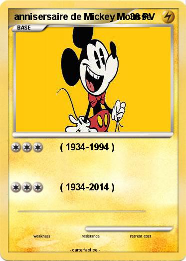 Pokemon annisersaire de Mickey Mousse