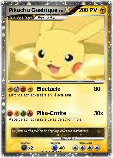 Pokemon Pikachu Gastrique