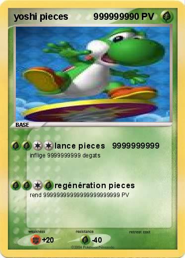 Pokemon yoshi pieces          9999999  