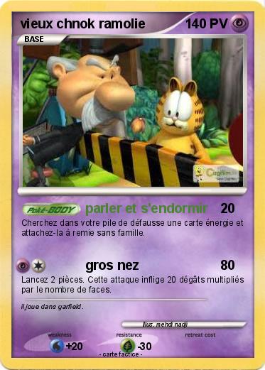 Pokemon vieux chnok ramolie