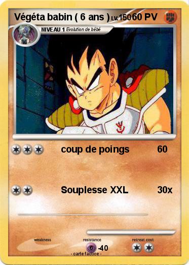 Pokemon Végéta babin ( 6 ans )
